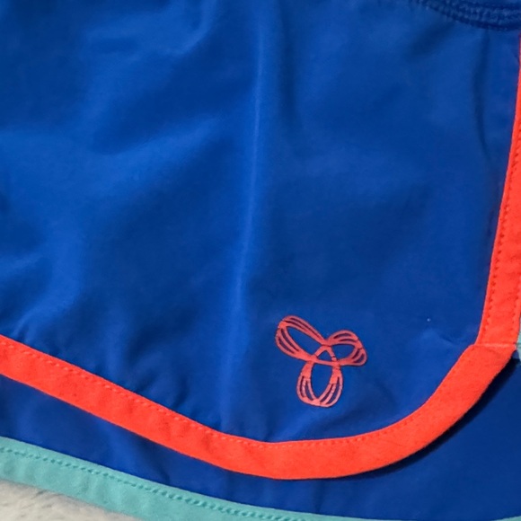 TNA Vibrant Blue Running Shorts with Orange Accents - XXS - Picture 4 of 8